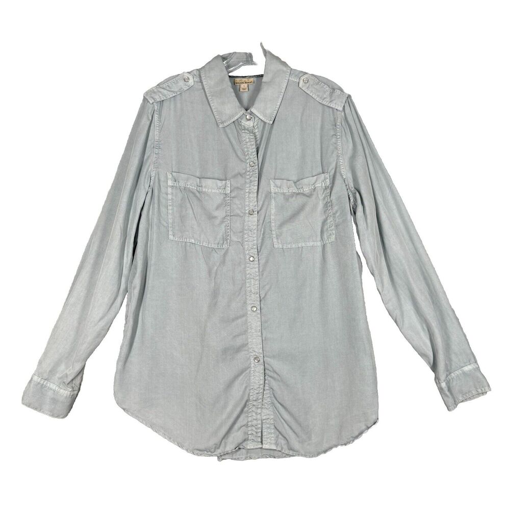 Anthropologie Light Wash Chambray Button-Up Shirt